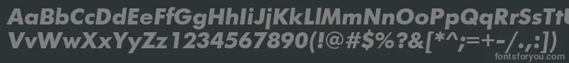 フォントFuturisttBolditalic – 黒い背景に灰色の文字