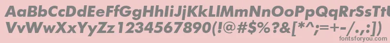 Шрифт FuturisttBolditalic – серые шрифты на розовом фоне
