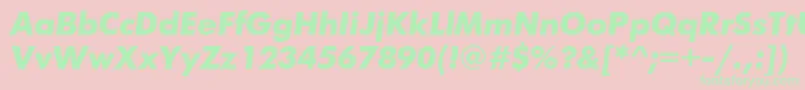 FuturisttBolditalic Font – Green Fonts on Pink Background