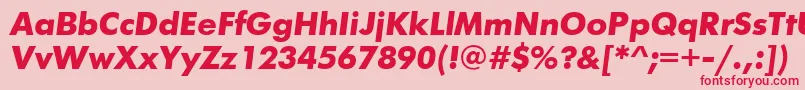 フォントFuturisttBolditalic – ピンクの背景に赤い文字