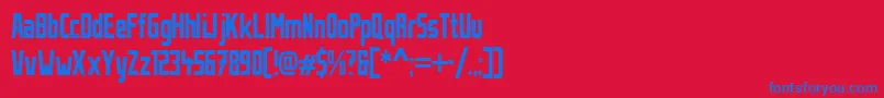 StahlbetontraegerCompressed Font – Blue Fonts on Red Background