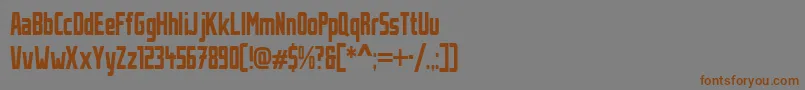 StahlbetontraegerCompressed Font – Brown Fonts on Gray Background