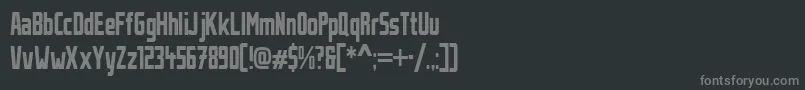 StahlbetontraegerCompressed Font – Gray Fonts on Black Background