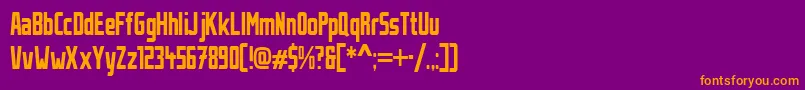 StahlbetontraegerCompressed Font – Orange Fonts on Purple Background
