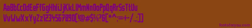 StahlbetontraegerCompressed Font – Purple Fonts on Brown Background