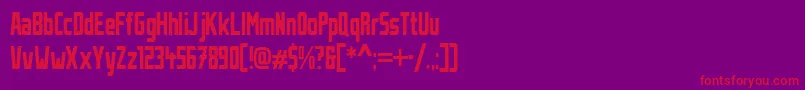 StahlbetontraegerCompressed Font – Red Fonts on Purple Background