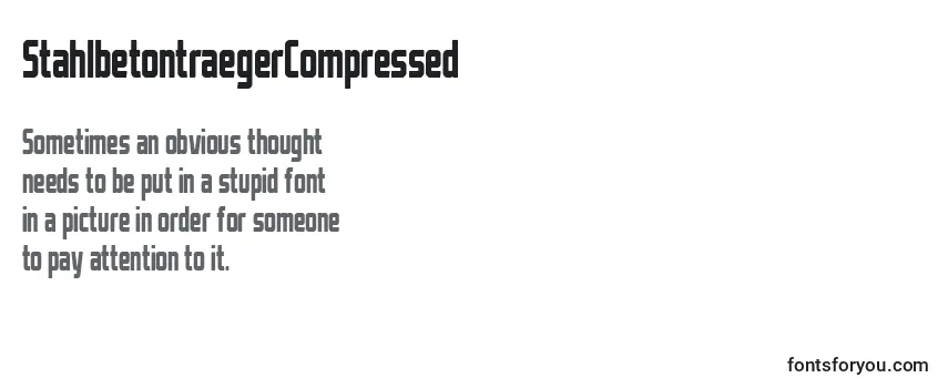 StahlbetontraegerCompressed Font
