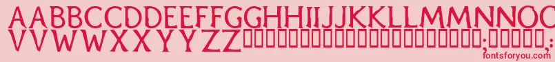 Blair Font – Red Fonts on Pink Background