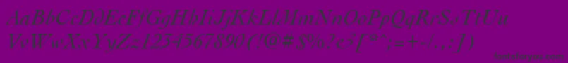 フォントClergybRegular – 紫の背景に黒い文字