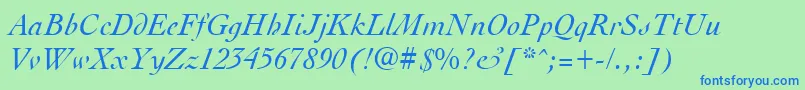 ClergybRegular Font – Blue Fonts on Green Background