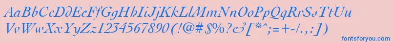 ClergybRegular Font – Blue Fonts on Pink Background