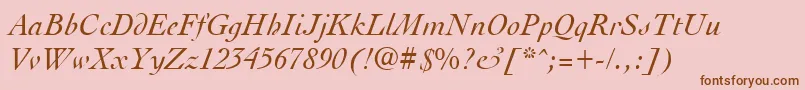 ClergybRegular Font – Brown Fonts on Pink Background