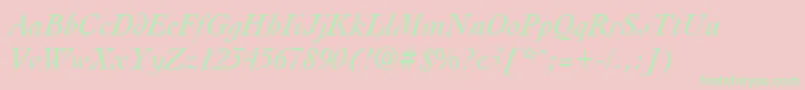 ClergybRegular Font – Green Fonts on Pink Background