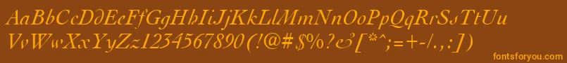 ClergybRegular Font – Orange Fonts on Brown Background