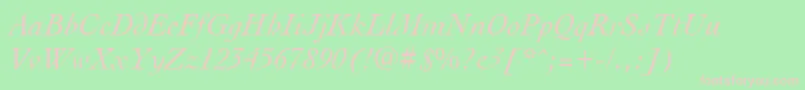 ClergybRegular Font – Pink Fonts on Green Background
