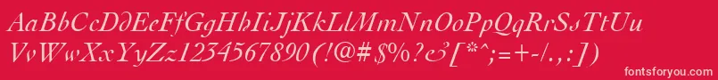 ClergybRegular Font – Pink Fonts on Red Background