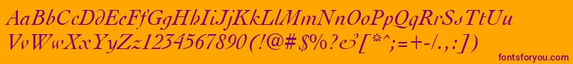 ClergybRegular Font – Purple Fonts on Orange Background
