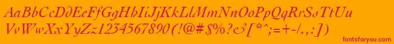 ClergybRegular Font – Red Fonts on Orange Background