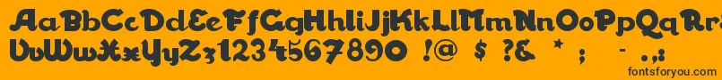 Walrusgu Font – Black Fonts on Orange Background