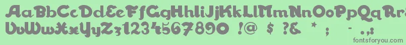 Walrusgu Font – Gray Fonts on Green Background