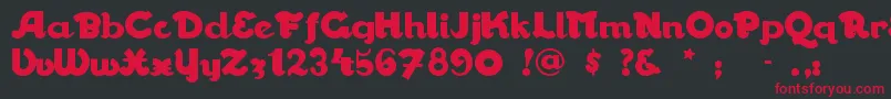 Walrusgu Font – Red Fonts on Black Background