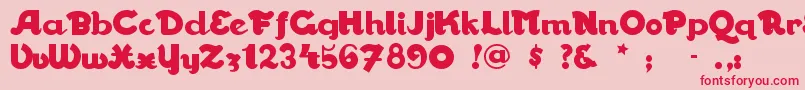 Walrusgu Font – Red Fonts on Pink Background