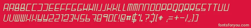 FairnsquareItalic Font – Green Fonts on Red Background