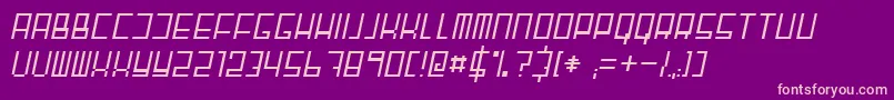 FairnsquareItalic Font – Pink Fonts on Purple Background