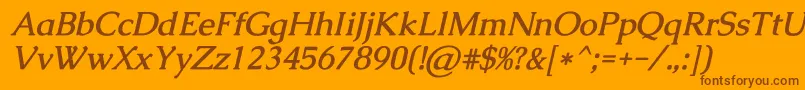 CaudexBolditalic Font – Brown Fonts on Orange Background