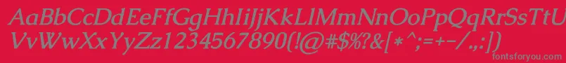 CaudexBolditalic Font – Gray Fonts on Red Background
