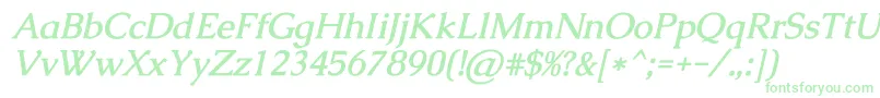 フォントCaudexBolditalic – 緑のフォント