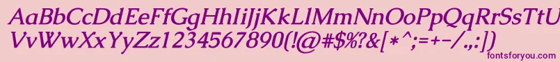 CaudexBolditalic Font – Purple Fonts on Pink Background