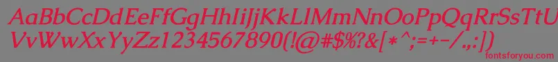 CaudexBolditalic Font – Red Fonts on Gray Background