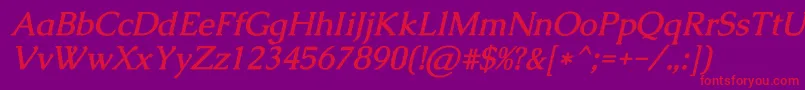 CaudexBolditalic Font – Red Fonts on Purple Background