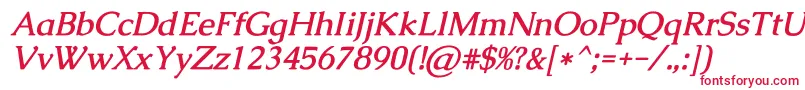 CaudexBolditalic Font – Red Fonts on White Background