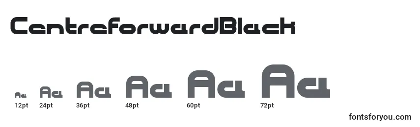 CentreforwardBlack Font Sizes