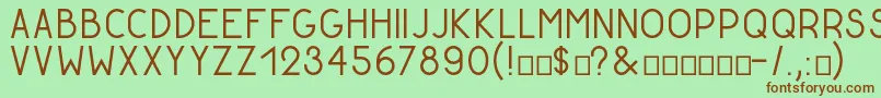Saiba mais sobre a fonte GoldenratioDemo Fonte GoldenratioDemo – fontes marrons em um fundo verde