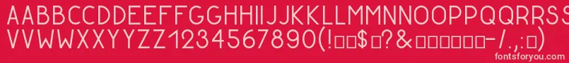 GoldenratioDemo Font – Pink Fonts on Red Background