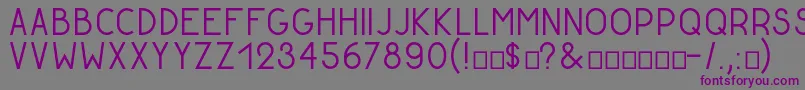 GoldenratioDemo-fontti – violetit fontit harmaalla taustalla