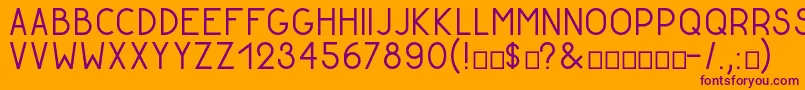 Шрифт GoldenratioDemo – фиолетовые шрифты на оранжевом фоне