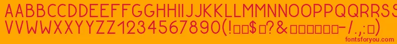 GoldenratioDemo Font – Red Fonts on Orange Background