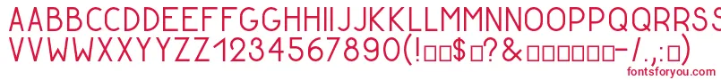 GoldenratioDemo Font – Red Fonts on White Background