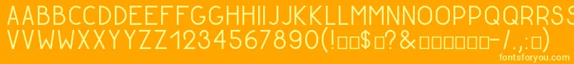 fuente GoldenratioDemo – Fuentes Amarillas Sobre Fondo Naranja