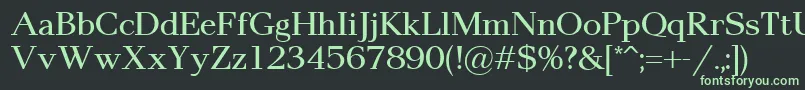 フォントPax2 – 黒い背景に緑の文字