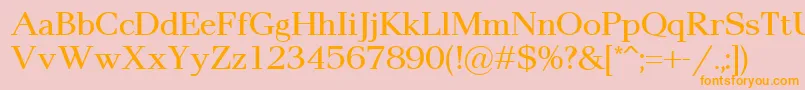 Pax2 Font – Orange Fonts on Pink Background