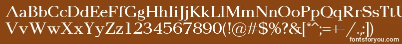 フォントPax2 – 茶色の背景に白い文字