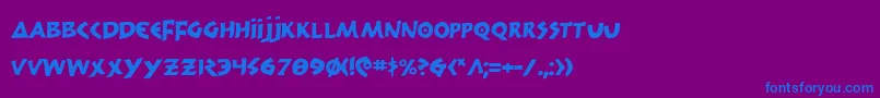 300trojans Font – Blue Fonts on Purple Background