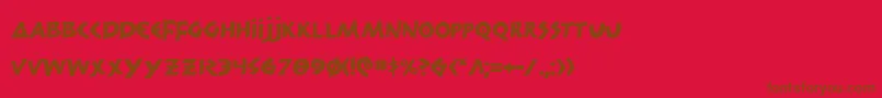 300trojans Font – Brown Fonts on Red Background