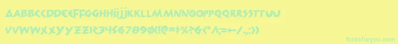 300trojans Font – Green Fonts on Yellow Background