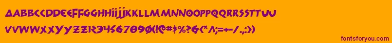300trojans Font – Purple Fonts on Orange Background